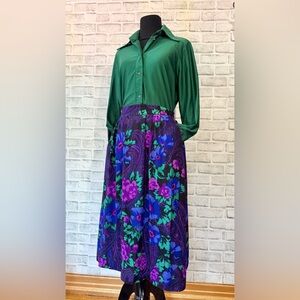 Selections by Manor House Vintage Floral A-Line Skirt